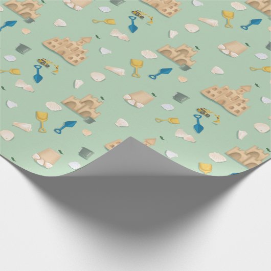 Beachside Property Zand Castle Beach House Cadeaupapier (Hoek)