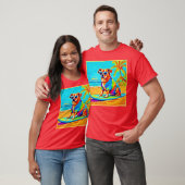 Beachside Pup: Surfen charme T-shirt (Unisex)