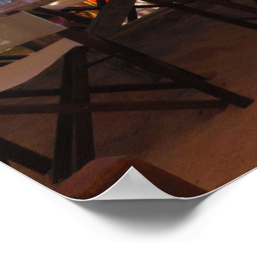 Beachside Restaurant in Riviera Maya Poster (Hoek)