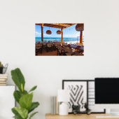 Beachside Restaurant in Riviera Maya Poster (Thuiskantoor)