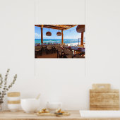 Beachside Restaurant in Riviera Maya Poster (Keuken)