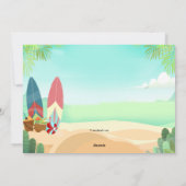 Beachside Santa Kerstman Kaart (Achterkant)