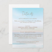 Beachside Trouwlocatie Details Behuizing Kaart (Voorkant / Achterkant)