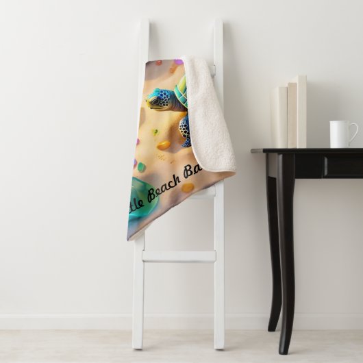 "Beachside Turtle Buddies" Sherpa Deken (In situ)