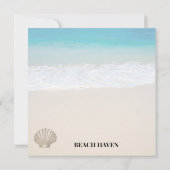 Beachside Vow bedankkaart voor micro bruiloften (Achterkant)