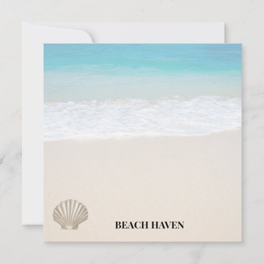 Beachside Vow bedankkaart voor micro bruiloften (Achterkant)