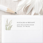 Beachside Waterverf Pampas Grass Adres Etiket (Insitu)