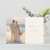 Beachside Wedding Thank You Card Bedankkaart (Staand voorkant)