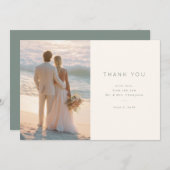 Beachside Wedding Thank You Card Bedankkaart (Voorkant / Achterkant)