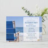 Beachstoel Pensioen Uitnodiging (Staand voorkant)