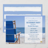 Beachstoel Pensioen Uitnodiging (Voorkant / Achterkant)