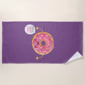 Beachtowel Girls Funny Donut Zorgt dat je gelukkig Strandlaken (Voorkant)