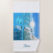Beachtowel Pinguin GB Strandlaken (Voorkant)