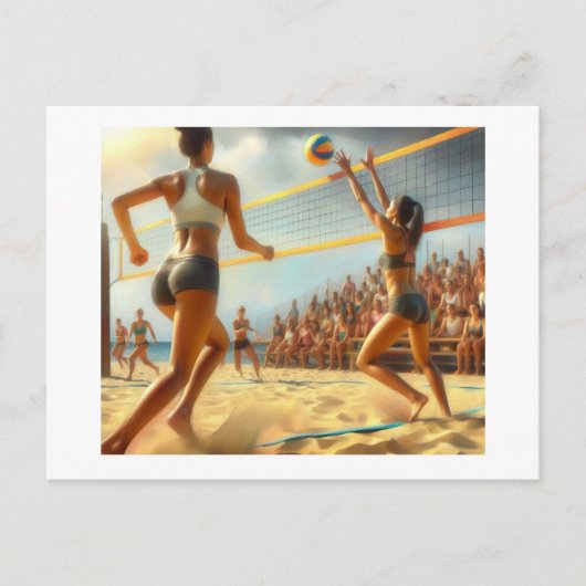 Beachvolleybal, Briefkaart (Voorkant)