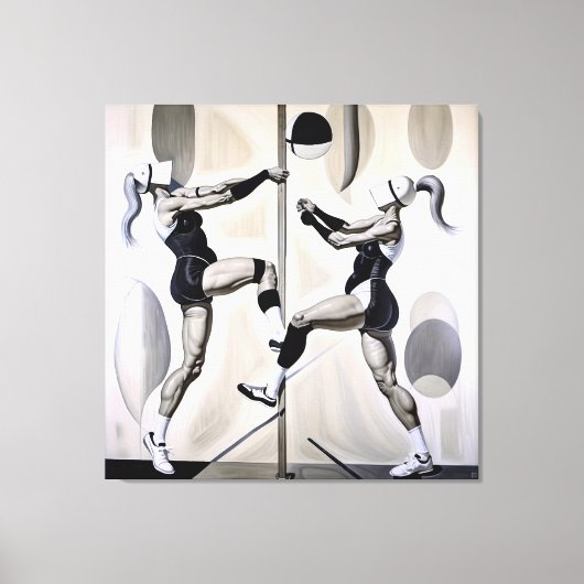 Beachvolleybal - Ingepakt Canvas Art Print (Voorkant)