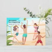 Beachvolleybal Kaart (Staand voorkant)