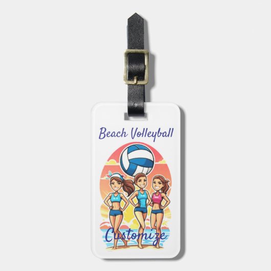 Beachvolleybal Meisjes Thunder_Cove Bagagelabel (Voorkant verticaal)