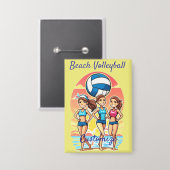 Beachvolleybal Meisjes Thunder_Cove Button (Voorkant / Achterkant)