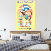 Beachvolleybal Meisjes Thunder_Cove Canvas Afdruk (Insitu (Slaapkamer))