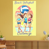 Beachvolleybal Meisjes Thunder_Cove Canvas Afdruk (Insitu (Woonkamer))