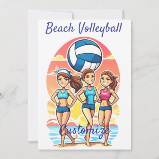 Beachvolleybal Meisjes Thunder_Cove Kaart (Voorkant)