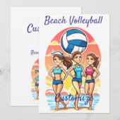 Beachvolleybal Meisjes Thunder_Cove Kaart (Voorkant / Achterkant)