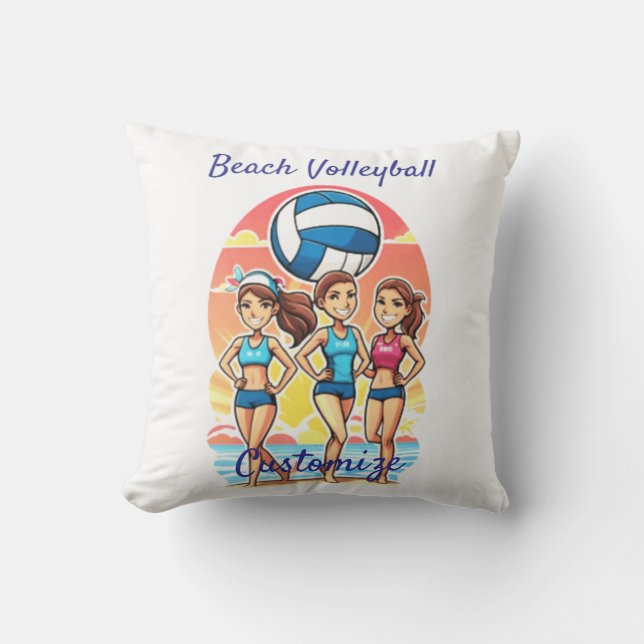 Beachvolleybal Meisjes Thunder_Cove Kussen (Voorkant)