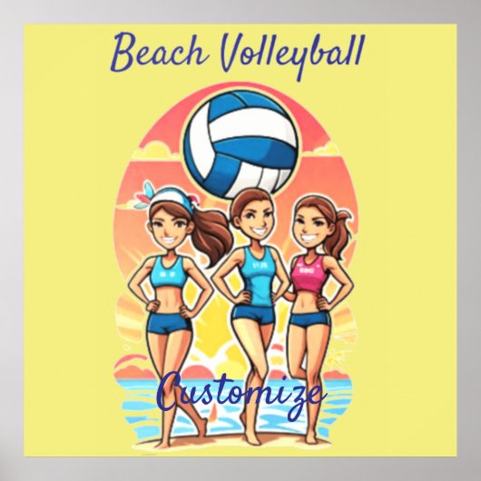 Beachvolleybal Meisjes Thunder_Cove Poster (Voorkant)