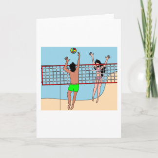 Beachvolleybal op het strand training kaart
