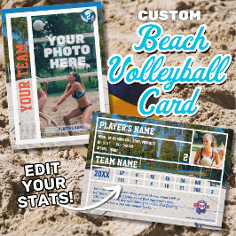 Beachvolleybal Trading Kaart Souvenir Contactkaartje