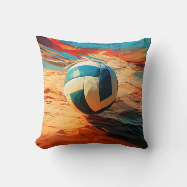 Beachvolleybal Worp Kussen (Voorkant)