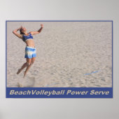 BeachVolleyball PowerServe Poster (Voorkant)