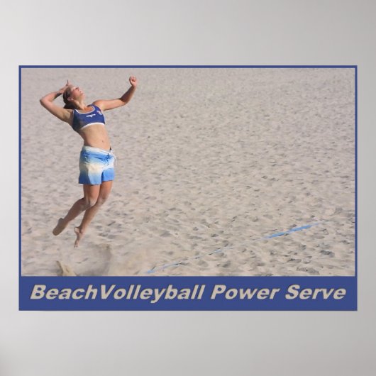 BeachVolleyball PowerServe Poster (Voorkant)