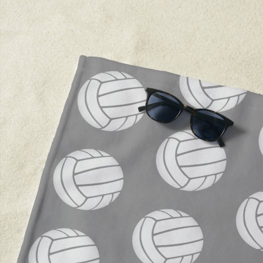 Beachvolleybalveld Happy Place Monogrammed Strandlaken (In situ)