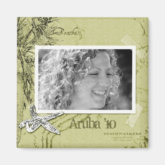 Beachwalker Collage - Kiwi Magneet (Voorkant)