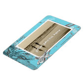 Beachwalker Collage Turquoise Aangepaste foto Grot Magneet (Linkerzijde)