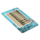 Beachwalker Collage Turquoise Aangepaste foto Grot Magneet (Rechterzijde)