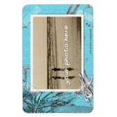 Beachwalker Collage Turquoise Aangepaste foto Grot Magneet (Verticaal)