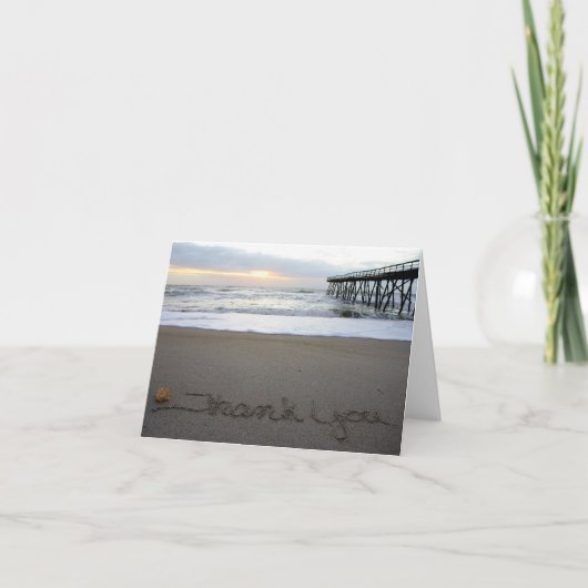 Beachwrite dankt u bedankkaart (Voorkant)