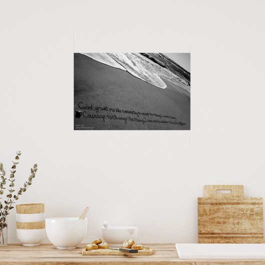 Beachwrite's Serenity Prayer Poster (Keuken)