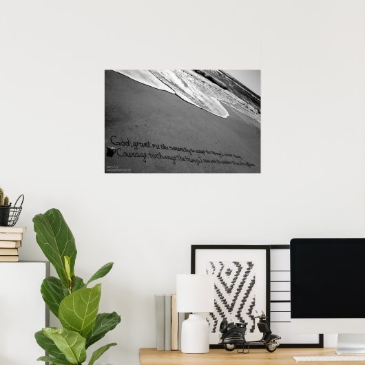 Beachwrite's Serenity Prayer Poster (Thuiskantoor)