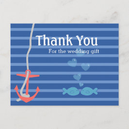 Beachy Anchor Bedankt Briefkaart
