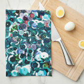 Beachy Aqua Blue Faux Sequins Theedoek (Quarter Fold)