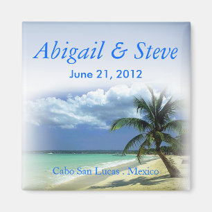 Beachy Beach Cabo Resort Wedding Favor Keepslag Magneet