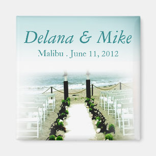 Beachy Beach Wedding Favor Keepomwille Magneet