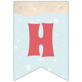 Beachy Birthday Bubbles Roze Blauwgroen Paars Peac Vlaggetjes (Tweede vlag)