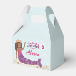Beachy Birthday Mermaid Favor Box Roze Blauwgroen Bedankdoosjes