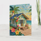 Beachy Birthday Poem Kaart (Voorkant)