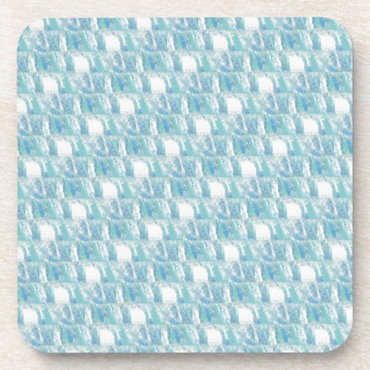 Beachy Blue Checks Drankjes Onderzetter (Voorkant)