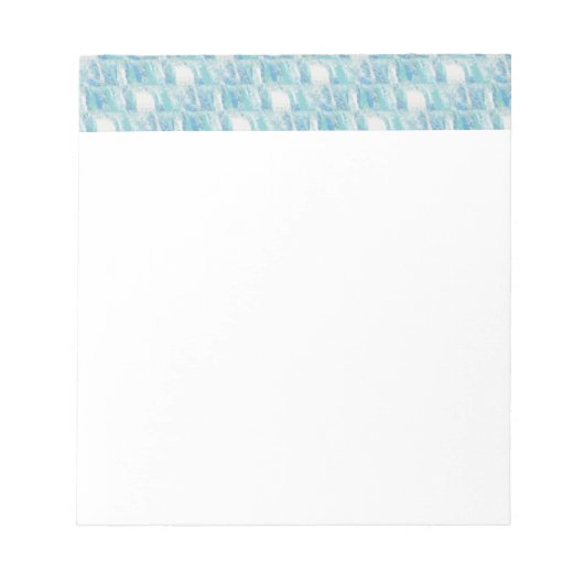 Beachy Blue Checks Notitieblok (Voorkant)
